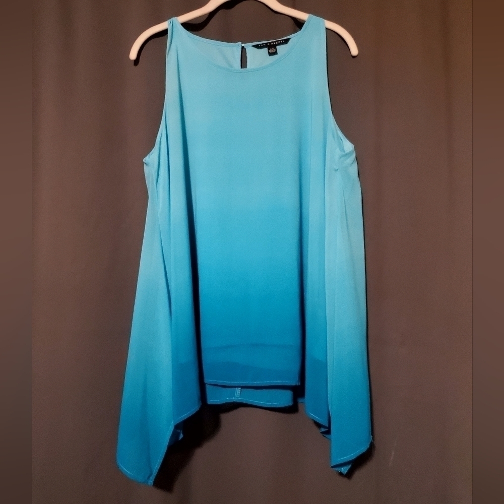 Zac & Rachel Blue Tank Blouse Size Large